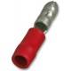 Insulated Red 12 Amp 4 mm Male Bullet Crimp Terminal 